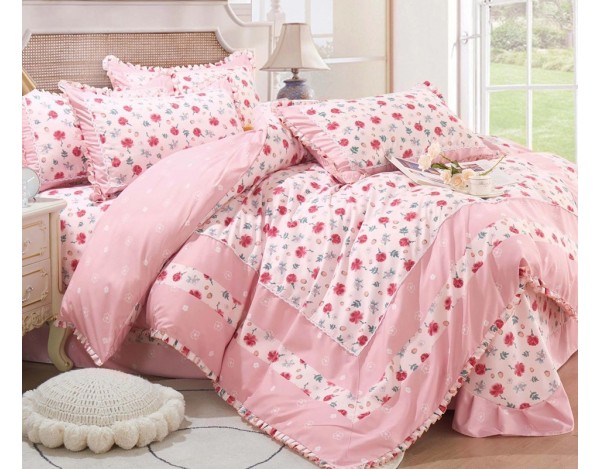 Lenjerie cu volanase si broderie 4 piese GM07